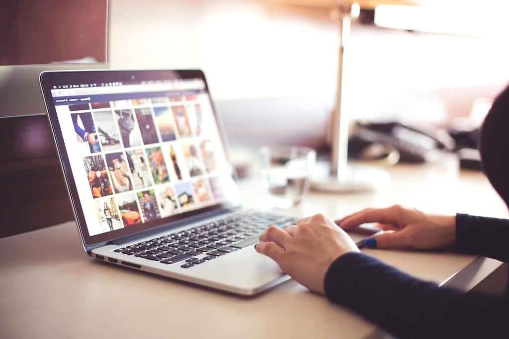 Person looking for answers on computer